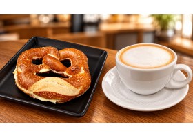 Butterbrezel mit Cafe Crema