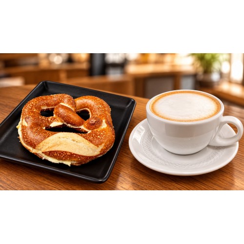 Butterbrezel mit Cafe Crema