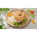 Bagel mit Frischkäse, Putenbrust und Gemüse Bagel mit Frischkäse, Putenbrust und Gemüse